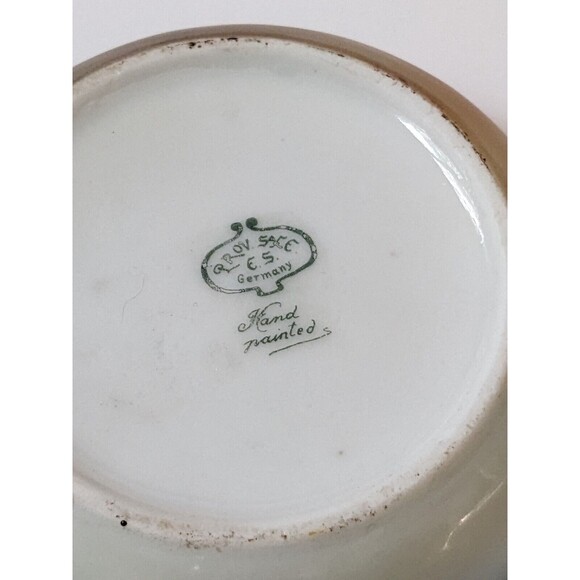 Antique Prov Saxe ES Germany Hand Painted Porcelain Trinket Box early 1900's - Picture 11 of 11